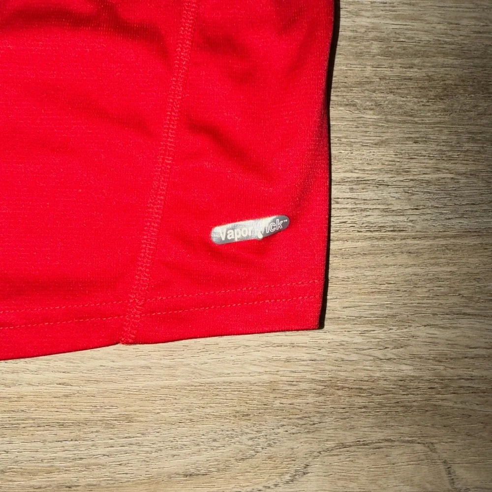 The‎ North Face VaporWick 1/4 Zip Pullover Red Black Athletic Men's XL